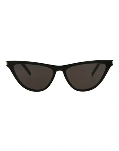 Saint Laurent Cat Eye-frame Acetate Sunglasses Woman Sunglasses Black Size 56 Acetate In Brown