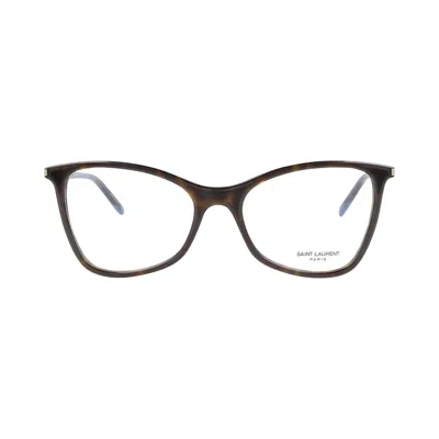 Pre-owned Saint Laurent Cat Eye Frame Eyeglasses 'havana' | Brown | Women's Size Onesize