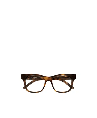 Saint Laurent Cat-eye Frame Glasses In Black