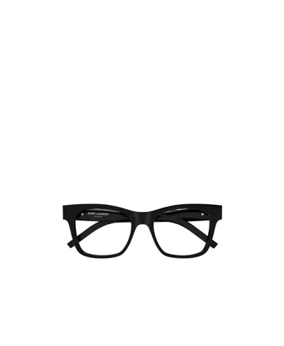 Saint Laurent Cat-eye Frame Glasses In Black
