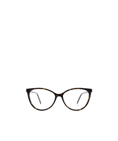 Saint Laurent Cat Eye Frame Glasses In Black