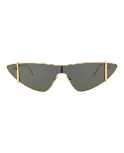 Saint Laurent Cat Eye-frame Metal Sunglasses In Gold