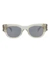 Saint Laurent Cat Eye-frame Recycled Acetate Sunglasses In Metallic