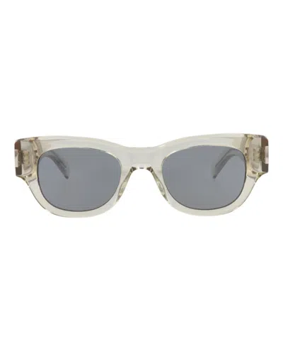 Saint Laurent Cat Eye-frame Recycled Acetate Sunglasses In Metallic
