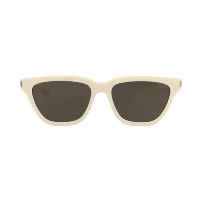 Pre-owned Saint Laurent Cat Eye Frame Recycled Acetate Sunglasses 'ivory/grey' | White | Women's Size Onesize