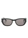 Saint Laurent Cat-eye Frame Sunglasses In 黑色
