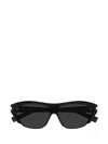 Saint Laurent Sl 704 Linea Corner Angle 001 Black Sunglasses In Black