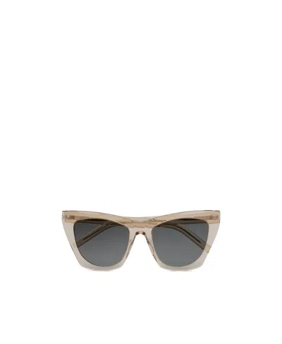 Saint Laurent Cat-eye Frame Sunglasses In Black
