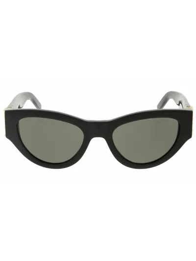 Saint Laurent Cat-eye Frame Sunglasses In Black-black-grey