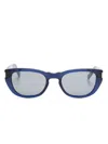 Saint Laurent Cat-eye Frame Sunglasses In Blue