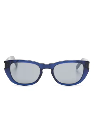Saint Laurent Cat-eye Frame Sunglasses In Blue