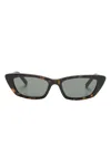Saint Laurent Cat-eye Frame Sunglasses In Brown