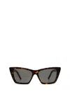 Saint Laurent Cat-eye Frame Sunglasses In Gray