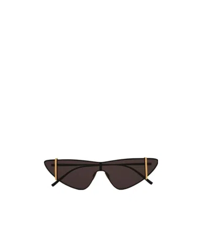 Saint Laurent Cat-eye Frame Sunglasses In Gray
