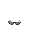 Saint Laurent Cat-eye Frame Sunglasses In Gray