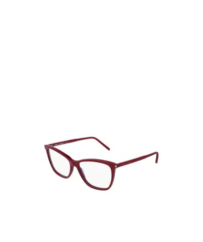 Saint Laurent Cat-eye Framed Glasses In White