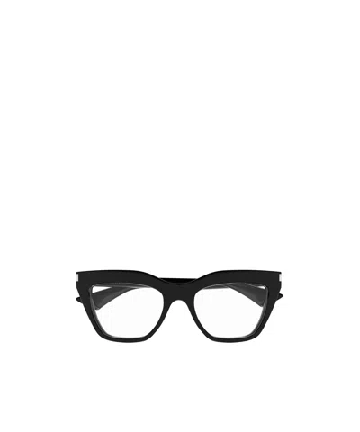 Saint Laurent Cat's Eye Glasses In Black