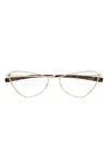Saint Laurent Eyewear Eyeglasses In Gold