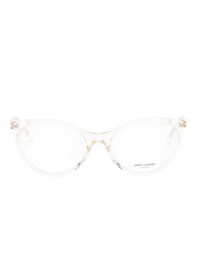 Saint Laurent Cat-eye Glasses In White