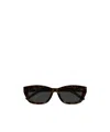 Saint Laurent Sl M153 Linea Monogram 002 Havana Grey Sunglasses In Black