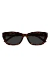 Saint Laurent Sl M153 Linea Monogram 002 Havana Grey Sunglasses In Brown
