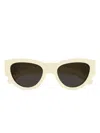 Saint Laurent Cat-eye Logo Sunglasses In Neutral
