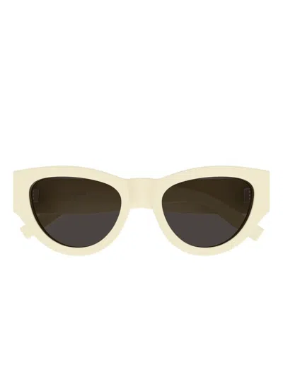 SAINT LAURENT CAT-EYE LOGO SUNGLASSES