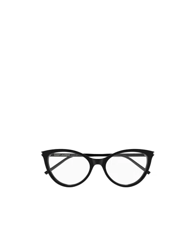 Saint Laurent Cat's Eye Plain Glasses In Black