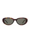Saint Laurent Cat Eye Sunglasses In Brown