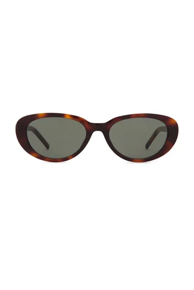 Saint Laurent Cat Eye Sunglasses In Brown