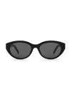 Saint Laurent Cat Eye Sunglasses In Black