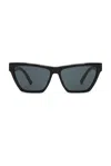 Saint Laurent Sl M103 Black Gray Crystal Sunglasses In Black