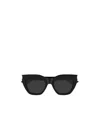 Saint Laurent Black-black-black Recycled Acetate Sunglasses In Black