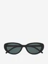 Saint Laurent Oval-shaped Frame Sunglasses In Black