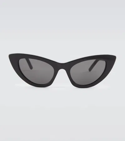 Saint Laurent Cat-eye Sunglasses In Black-black-grey