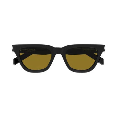Pre-owned Saint Laurent Cat Eye Sunglasses 'black/yellow' | Women's Size Onesize