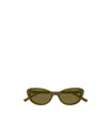 Saint Laurent Cat-eye Sunglasses In Green