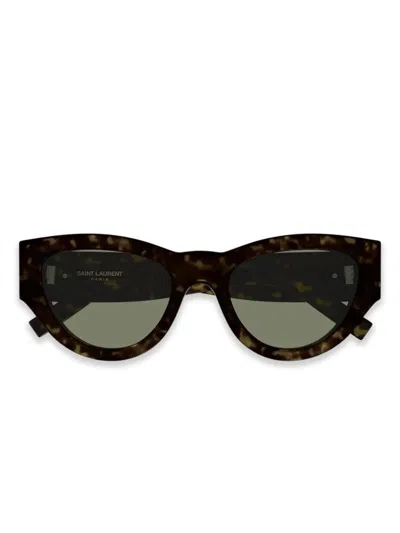Saint Laurent Sonnenbrille Mit Cat-eye-gestell In Brown