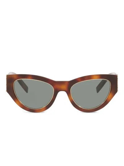 Saint Laurent Acetate Sl M94 Rim Cat Eye Sunglasses In Brown