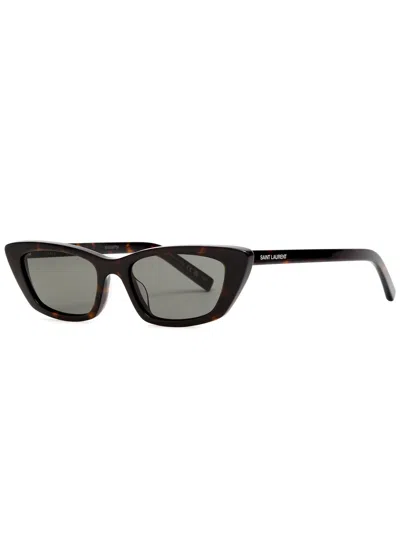 Saint Laurent Cat-eye Sunglasses In Black