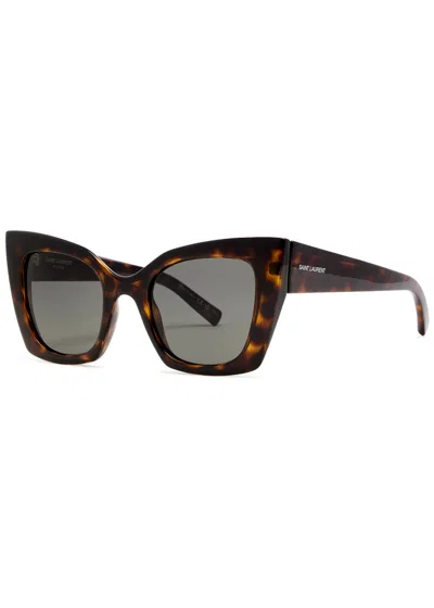 Saint Laurent Cat-eye Sunglasses In Brown