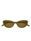 Saint Laurent Cat-eye Sunglasses In Green