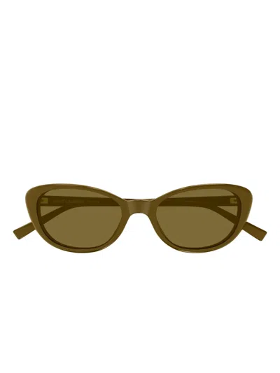 Saint Laurent Cat-eye Sunglasses In Green