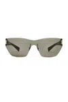 Saint Laurent Cat Eye Sunglasses In Green & Havana