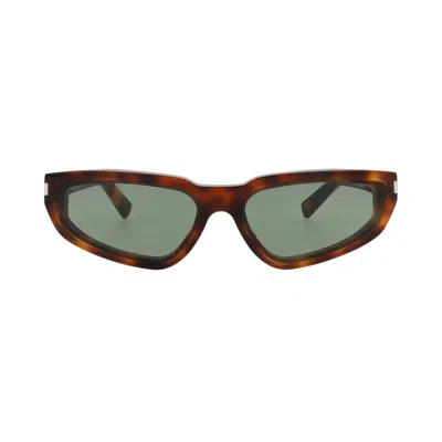 Pre-owned Saint Laurent Cat Eye Sunglasses 'havana/green' | Brown | Women's Size Onesize