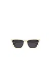 Saint Laurent Sl M103 Linea Monogram Sunglasses In Ivory