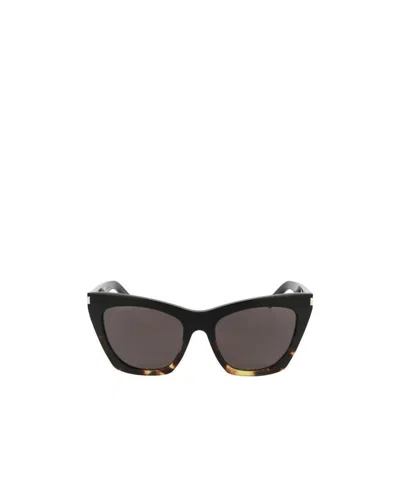 Saint Laurent Cat Eye Sunglasses In Nude