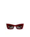 Saint Laurent Sl 702 Linea Classic 004 Red Sunglasses In Red