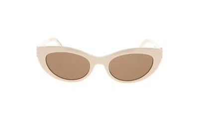 Saint Laurent Cat-eye Sunglasses Sunglasses In Brown