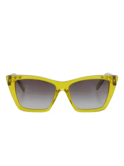 Saint Laurent Cat-eye Sunglasses In Yellow